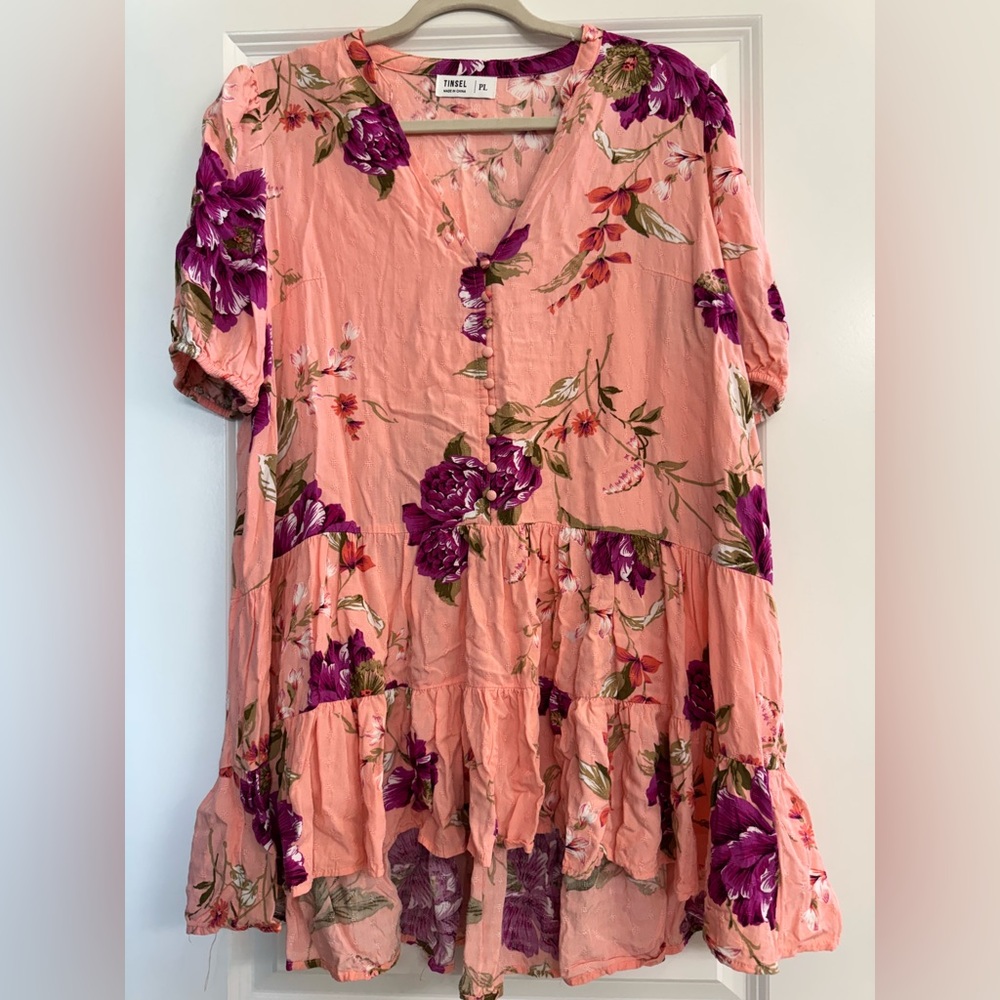 TINSEL MINI DRESS FLORAL